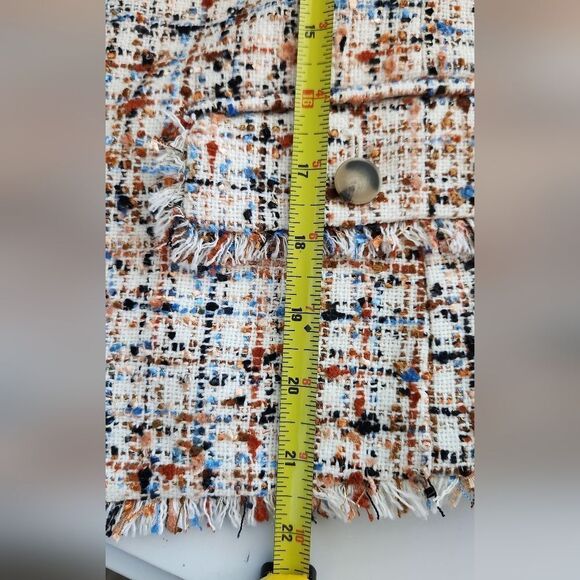 Ann Taylor Multicolor Flannel Tweed Jacket Size 4 - Picture 5 of 11